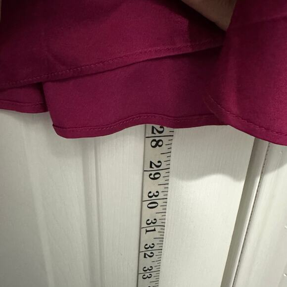 Banana Republic wrap, tunic blouse plus size 2X satin fuchsia pink - Picture 6 of 9